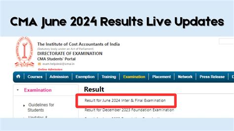 CMA Final Result June 2024 (Out) Live Updates: Direct Link.